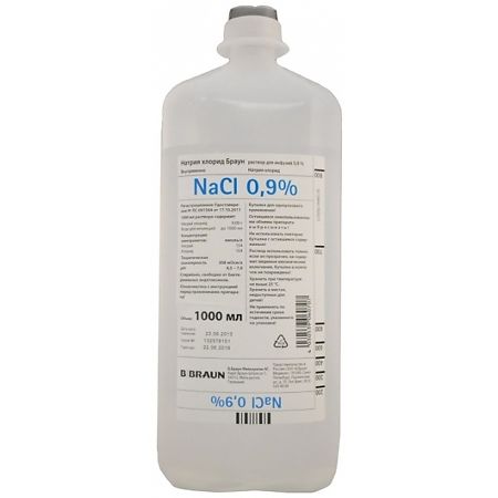 Натрия хлорид р-р 0.9% 1000мл