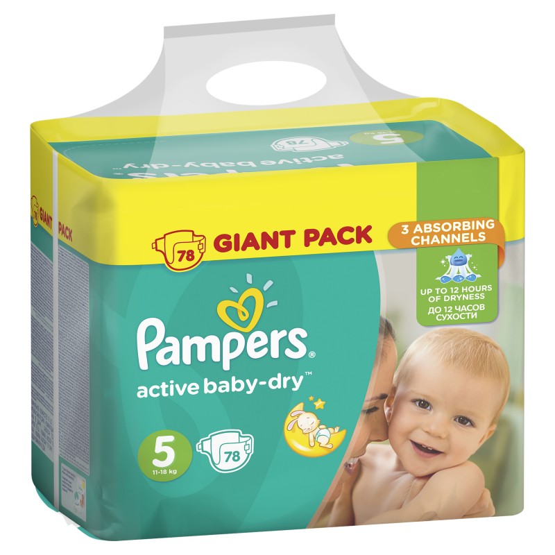 Подгузники Pampers Active Baby-Dry junior 11-18 кг №78 